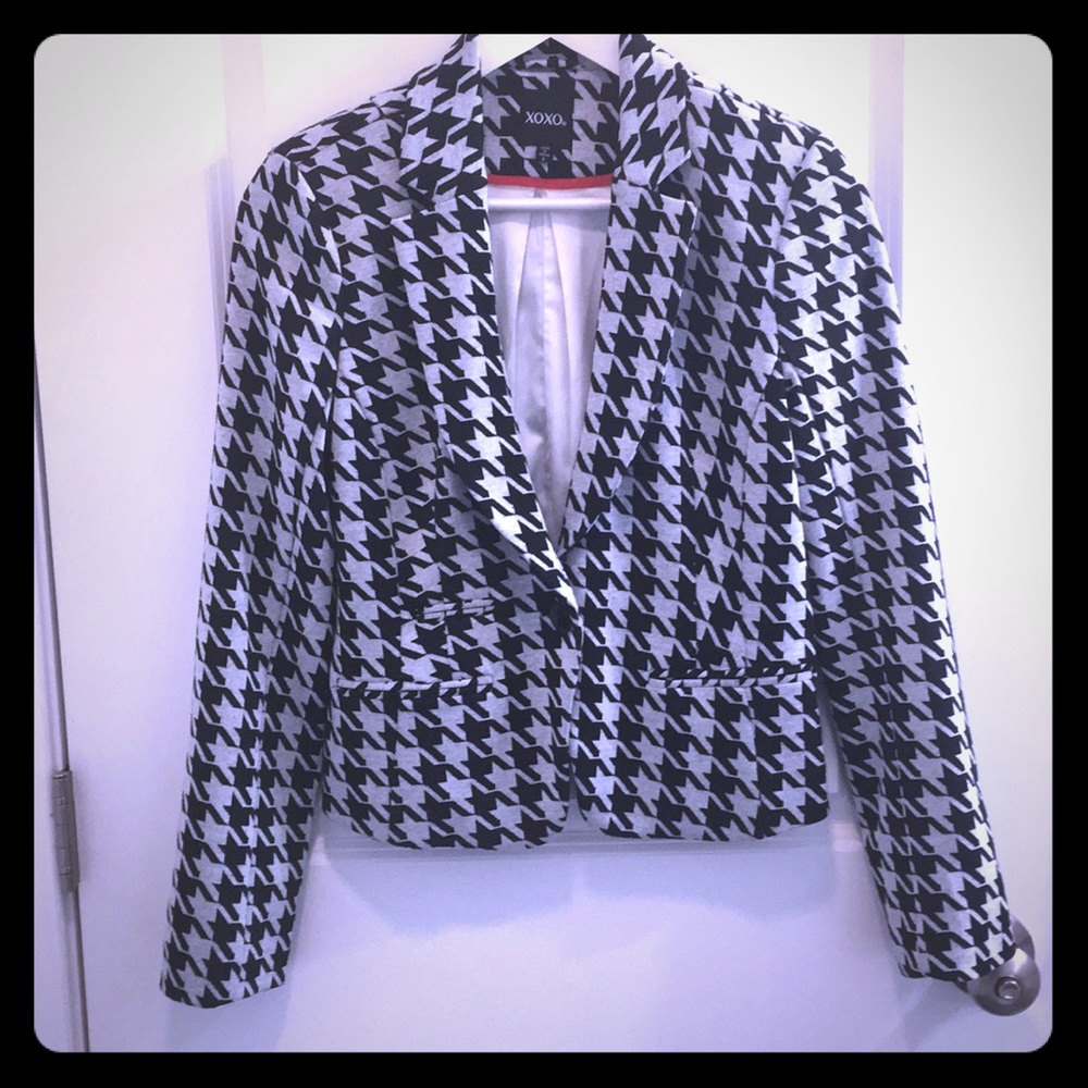 XOXO, Black & Gray Knit Blazer